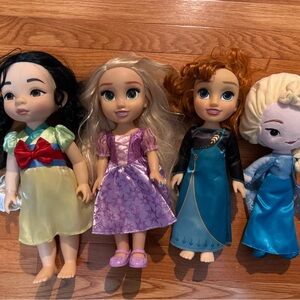 Disney Princess Doll Set - Black, Yellow, Purple, Blue